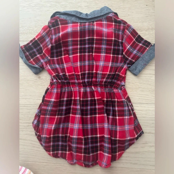 Collette Lilly flannel with denim trim shirt 4T - Picture 2 of 4